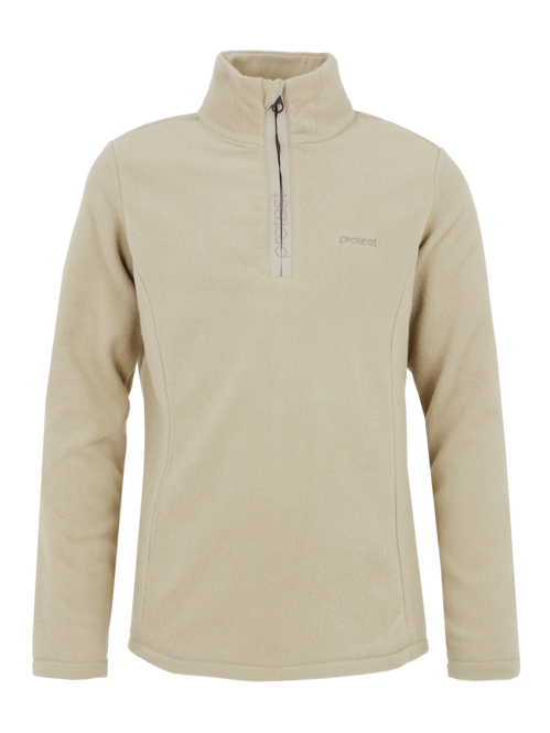 Ski Sweatshirt Protest Girls Mutey Jr 1/4 Zip Top Bamboo Beige