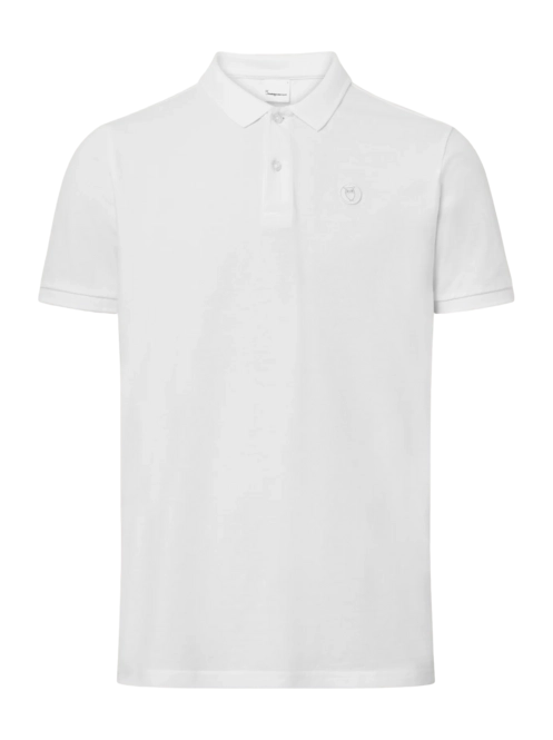 Polo Shirt KnowledgeCotton Apparel Men Toke Basic Badge Bright White