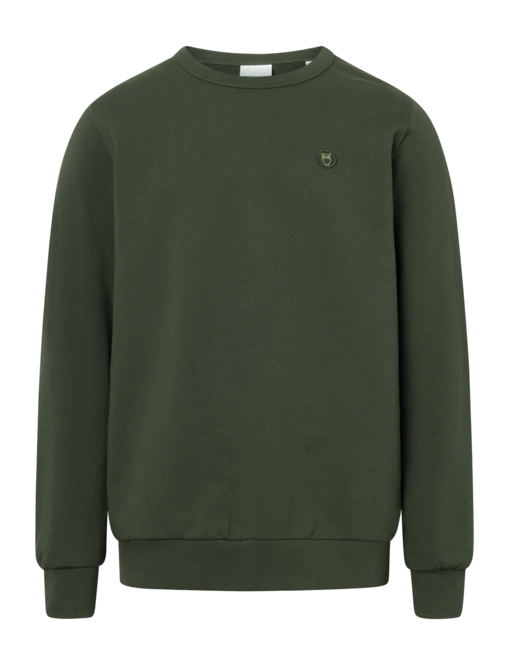 Jumper KnowledgeCotton Apparel Men Erik Basic Badge Sweat Forrest Night