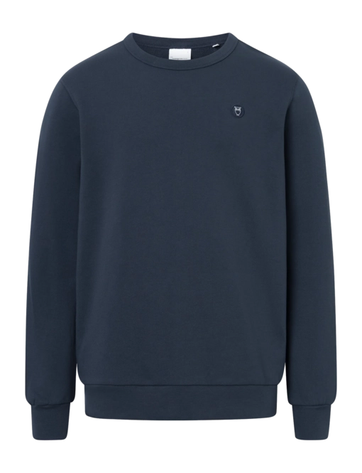 Jumper KnowledgeCotton Apparel Men Erik Basic Badge Sweat Total Eclipse