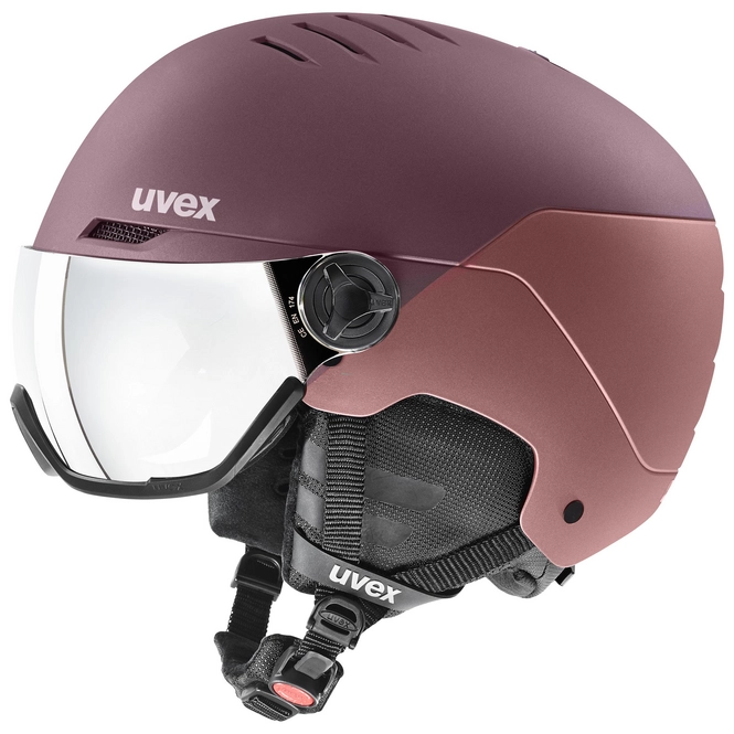 Ski Helmet Uvex Wanted Visor Bramble / Antique Rose Matte