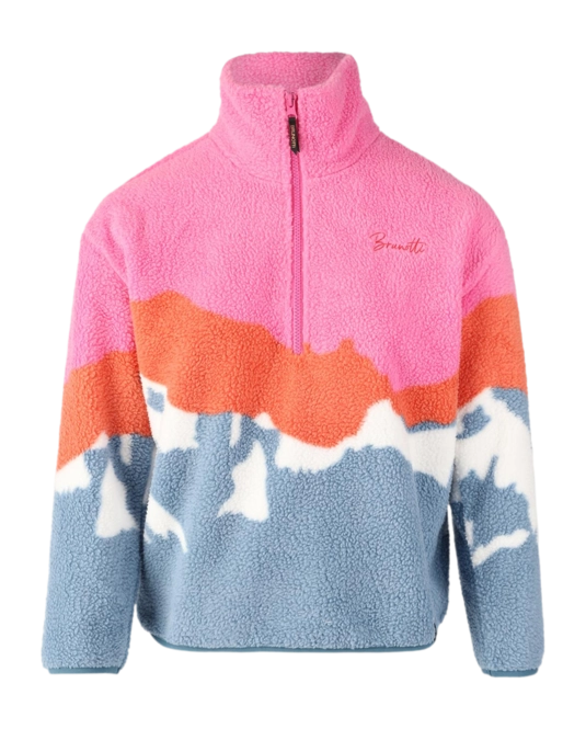 Ski Sweatshirt Brunotti Girls Chiny-PP Fleece Steel Blue