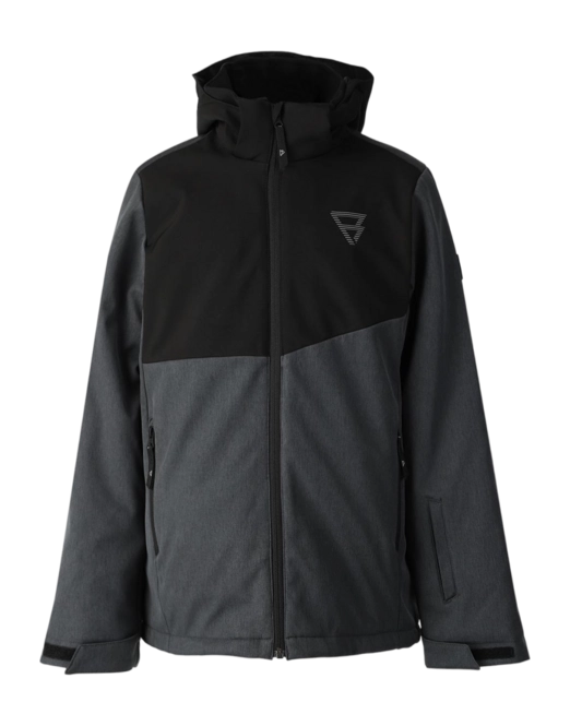 Ski Jacket Brunotti Boys Twinstroky Softshell Ski Jacket Dark Grey Melee