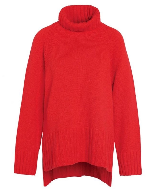 Jumper Barbour Women Norma Knit Blaze Red