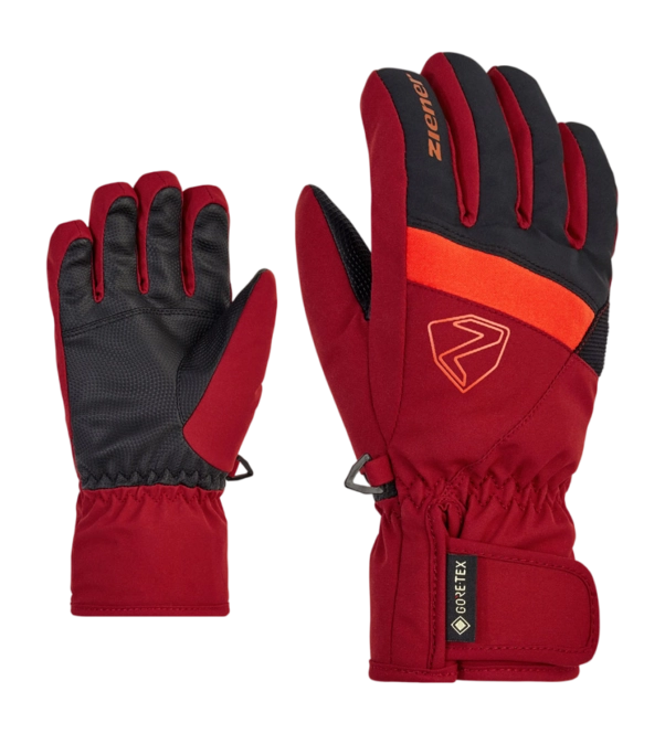 Gloves Ziener Kids Leif GTX Glove Red Cabin