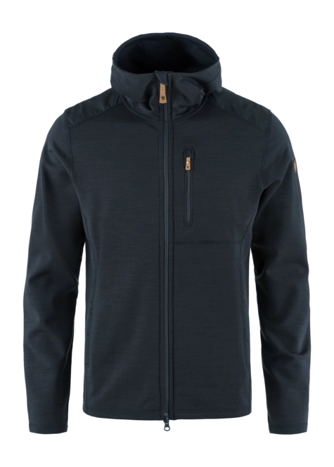 Zip Sweatshirt Fjällräven Men Keb Fleece Hoodie Dark Navy 24