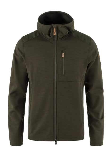 Zip Sweatshirt Fjällräven Men Keb Fleece Hoodie Deep Forest