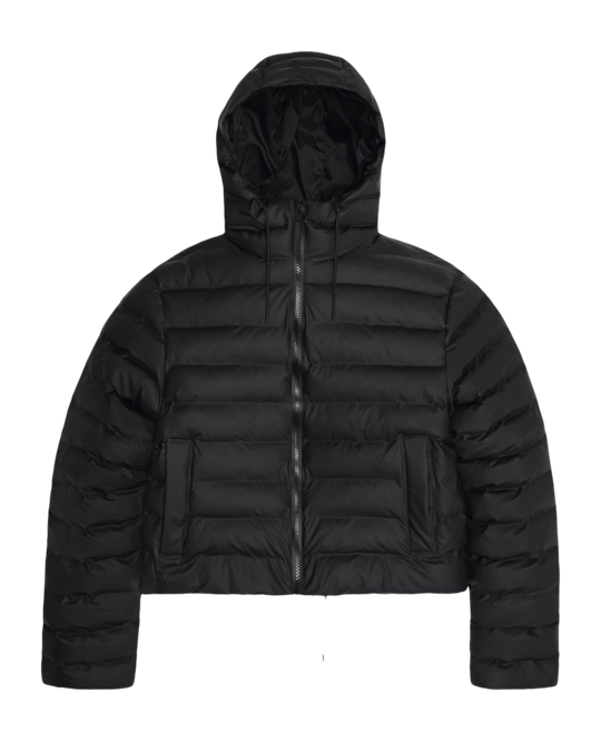 Jacket Unisex Rains Lohja Short Puffer Jacket W3T2 Black