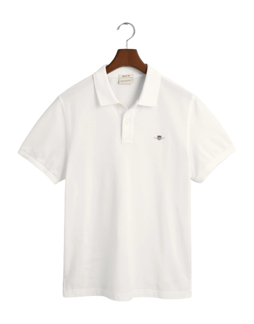 Polo Shirt GANT Men Ruggers Ss White