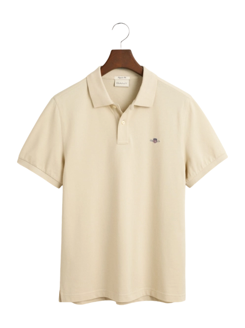 Polo Shirt GANT Men Ruggers Ss Silky Beige
