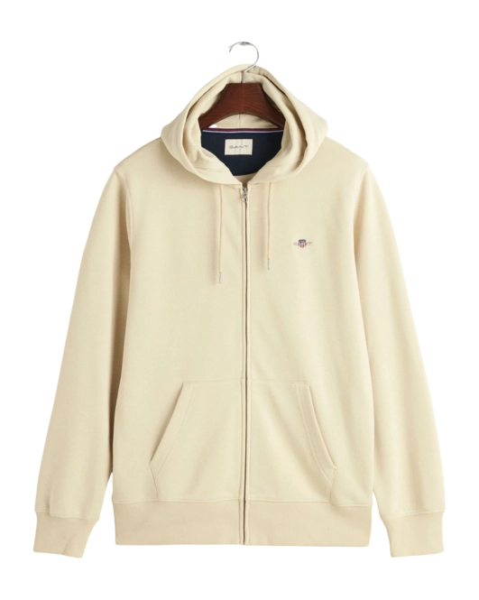 Zip Sweatshirt GANT Men Sweat Silky Beige