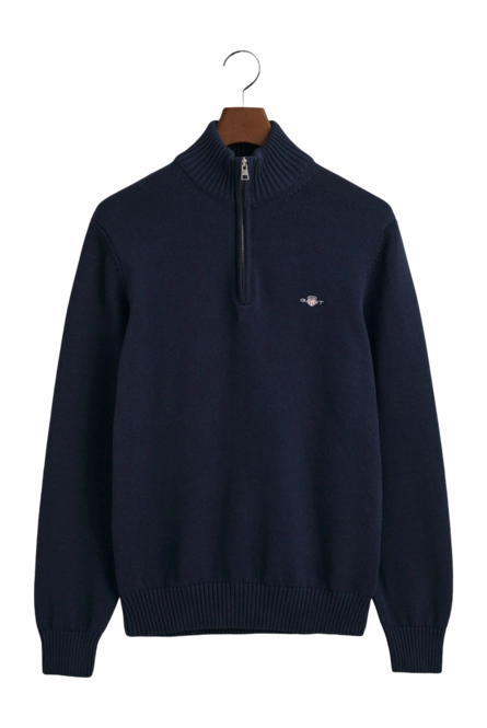 Jumper GANT Men Cotton Half Zip Evening Blue