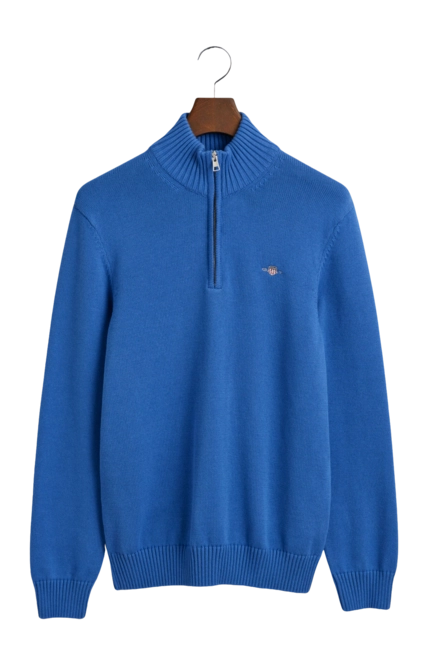 Jumper GANT Men Cotton Half Zip Rich Blue