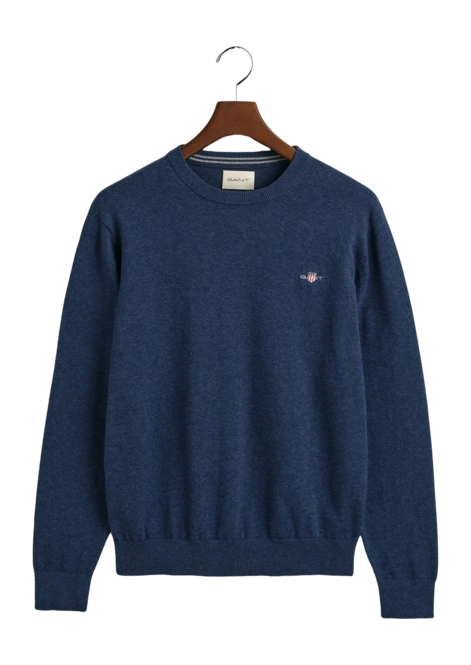 Jumper GANT Men Cotton Crew Dark Jeansblue Melange