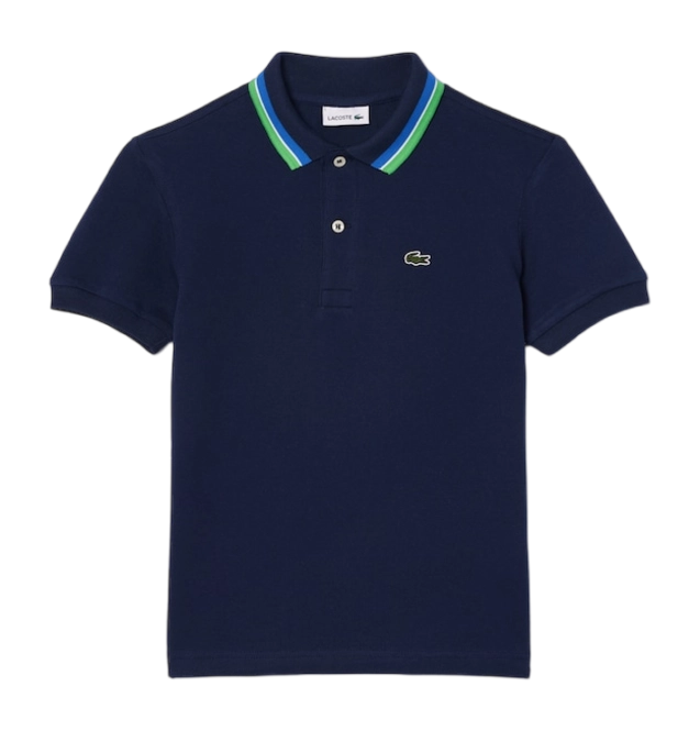 Polo Shirt Lacoste Boys PJ9702 Navy Blue/Ladigue-White-S