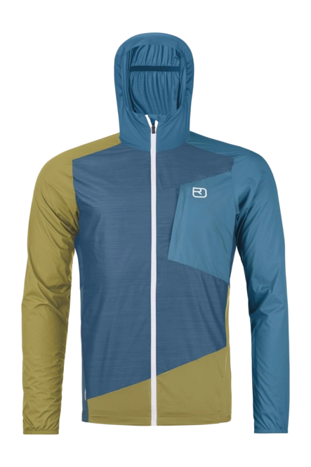 Jacket Ortovox Men Windbreaker Petrol Blue