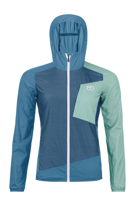 Jacket Ortovox Women Windbreaker Petrol Blue