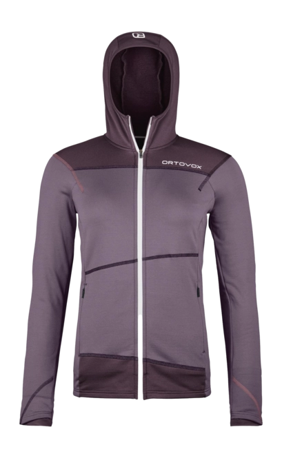 Zip Sweatshirt Ortovox Women Fleece Light Hoody Wild Berry