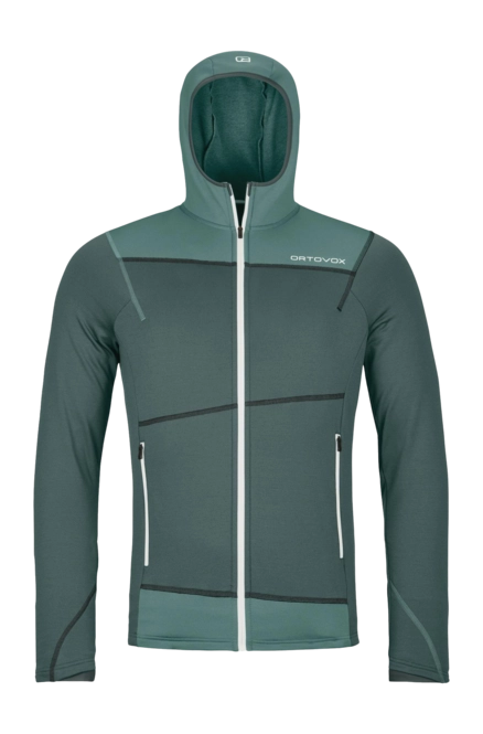 Zip Sweatshirt Ortovox Men Fleece Light Hoody Dark Arctic Grey