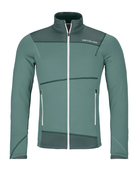 Zip Sweatshirt Ortovox Men Fleece Light Jacket Arctic Grey