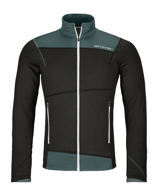 Zip Sweatshirt Ortovox Men Fleece Light Jacket Black Raven