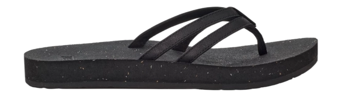 Flip Flops Teva Women Reflip Strappy Leather Black