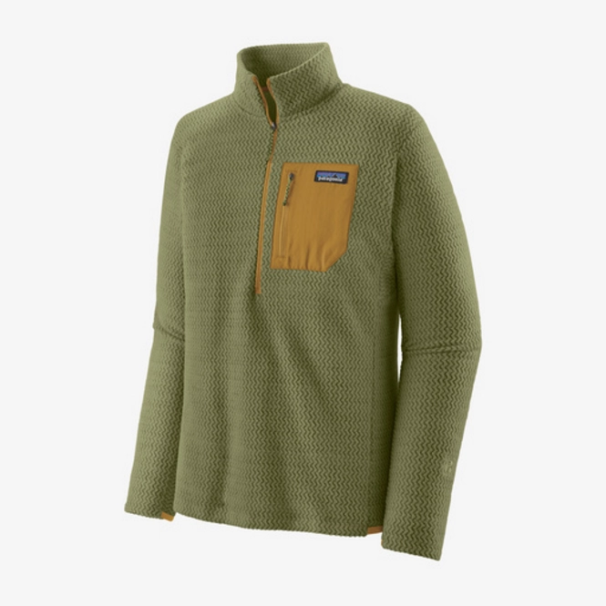Jumper Patagonia Men R1 Air Zip Neck Buckhorn Green