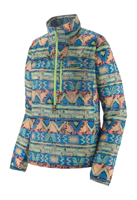 Jumper Patagonia Women Houdini Stash 1/2 Zip P/O High Hopes Geo: Salamander Green