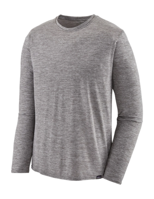 T-Shirt Patagonia Men's Long Sleeve Cap Cool Daily Shirt Feather Grey