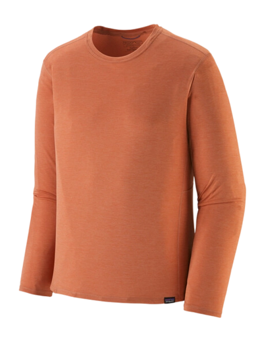 T-Shirt Patagonia Men's L/S Cap Cool Lightweight Shirt Sienna Clay / Light Sienna Clay X/Dye