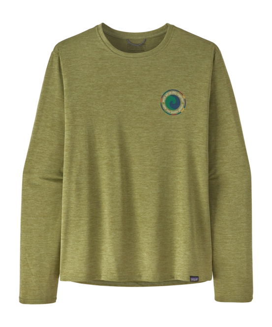 T-Shirt Patagonia Men's L/S Cap Cool Daily Graphic Shirt Unity Fitz: Buckhorn Green X/Dye