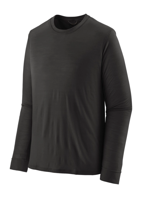 T-Shirt Patagonia Men's L/S Cap Cool Merino Shirt Black