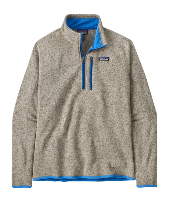 Zip Sweatshirt Patagonia Men Better 1/4 Zip Jumper Oar Tan / Vessel Blue
