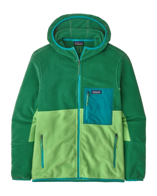Zip Sweatshirt Patagonia Men Microdini Hoody Glisten Green