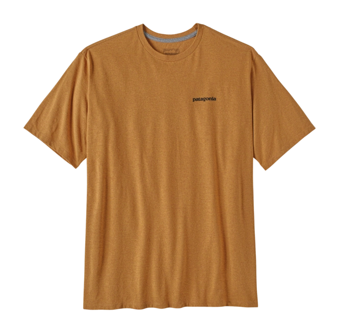 T Shirt Patagonia Men's P6 Logo Responsibili Tee P/6 Outline Golden Caramel