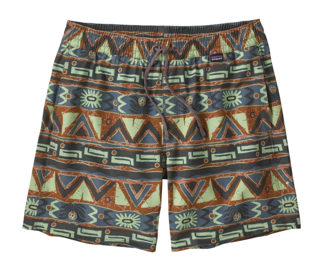 Swimming Trunks Patagonia Men Hydropeak Volley High Hopes Geo Forge Grey