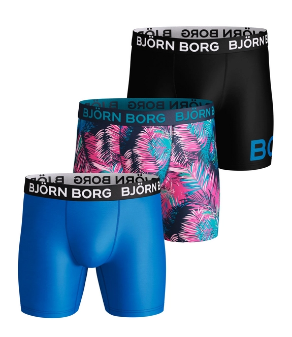 Boxers Björn Borg Men Performance L.A. Sunset Blvd S Insignia Blue (3 pack)