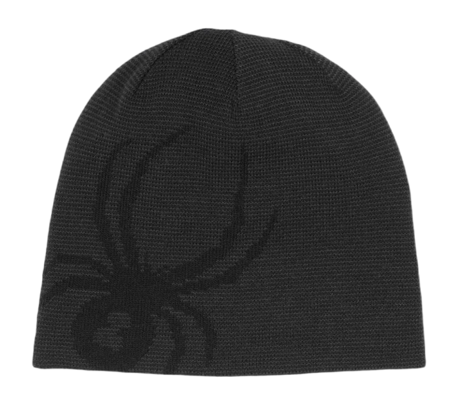 Beanie Spyder Men Reversible Innsbruck Hat Black