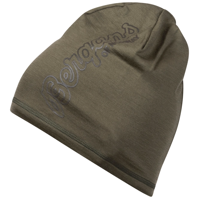 Beanie Bergans Bloom Wool Khaki Green Seaweed