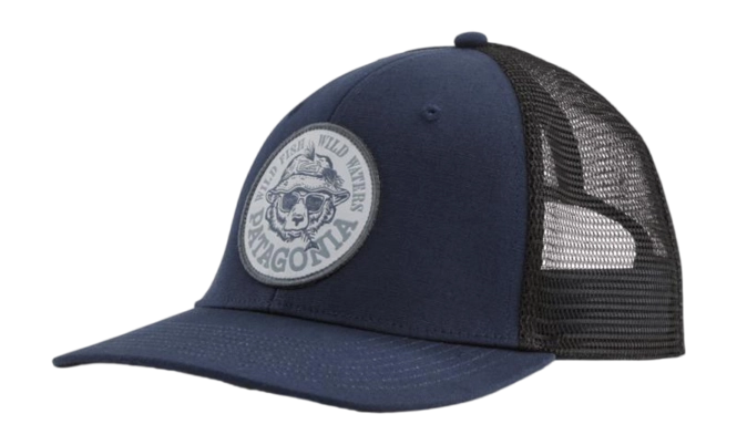 Cap Patagonia Unisex Take a Stand Trucker Hat Wild Grizz: New Navy