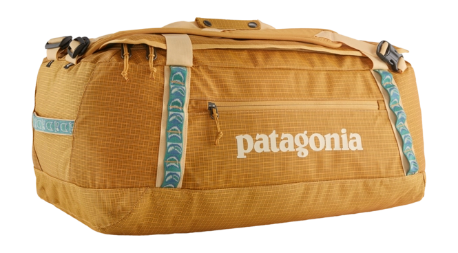 Travel Bag Patagonia Black Hole Duffel 55L Pufferfish Gold