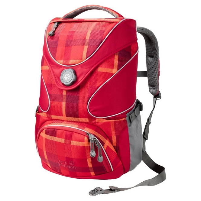 Rucksack Jack Wolfskin Kids Ramson Top 20 Pack Indian Red Woven Check