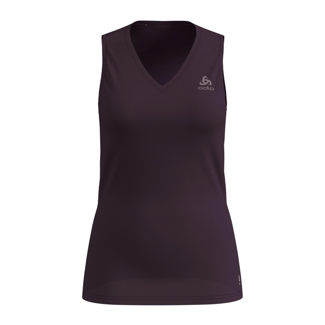 Vest Top Odlo Women SUW Top V-Neck Singlet Active F-Dry Light Plum Perfect