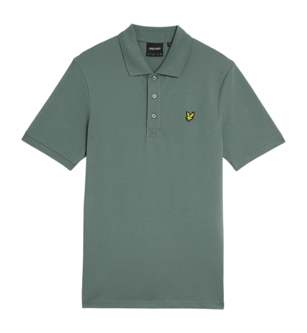 Polo Shirt Shirt Lyle & Scott Men Plain Green Mercurial