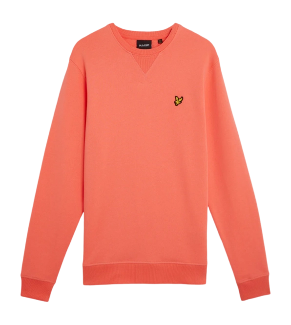 Jumper Lyle & Scott Men Crew Neck Coral Stand '25