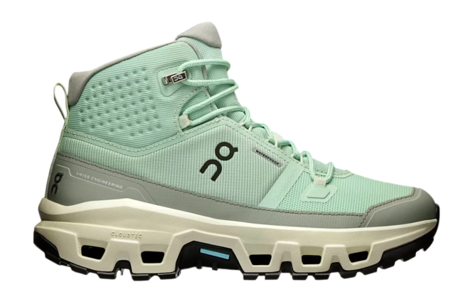 Walking Boots On Running Women Cloudrock Mid WP Mineral Aloe