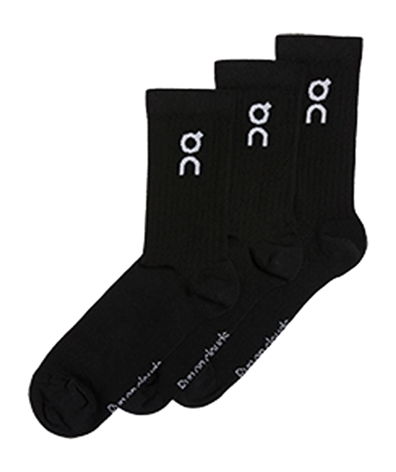 Running Sock On Running Unisex Logo High Black (3 Pack)