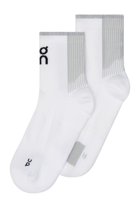 Running Socks On Running Unisex Performance Run Mid White Glacier
