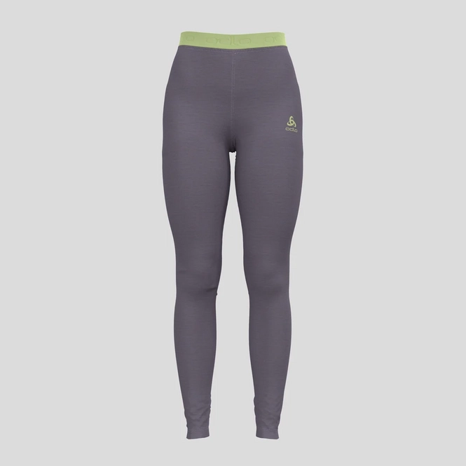 Leggings Odlo Women Long Natural Performance PW 150 Gray Ridge Melange / Shadow Lime