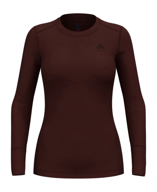 Undershirt Odlo Women BL Top Crew Neck L/S Merino 200 Fudge